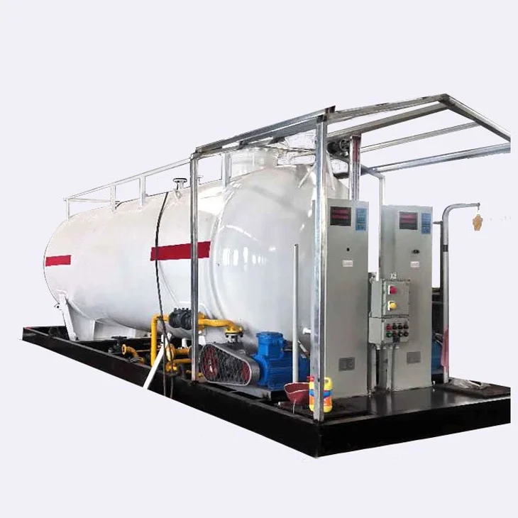 10000 liters cooking gas filling station with automatic LPG dispenser lpg skid mounted station/plant