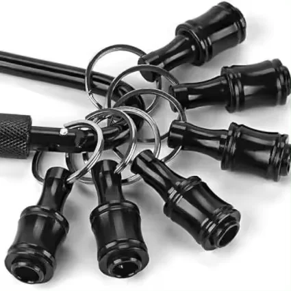 6PCS Quick Release Keychain Bit Holder Set With Keychain 1/4inch Hex Shank Screwdriver Bit Holder