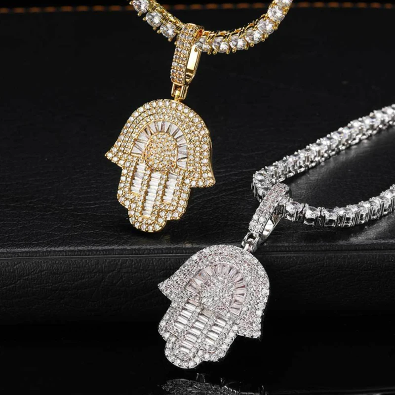 Hip Hop White Gold 925 Sterling Silver Big Shark Iced Out Diamond Pendant Custom Zircon Moissanite Pendant