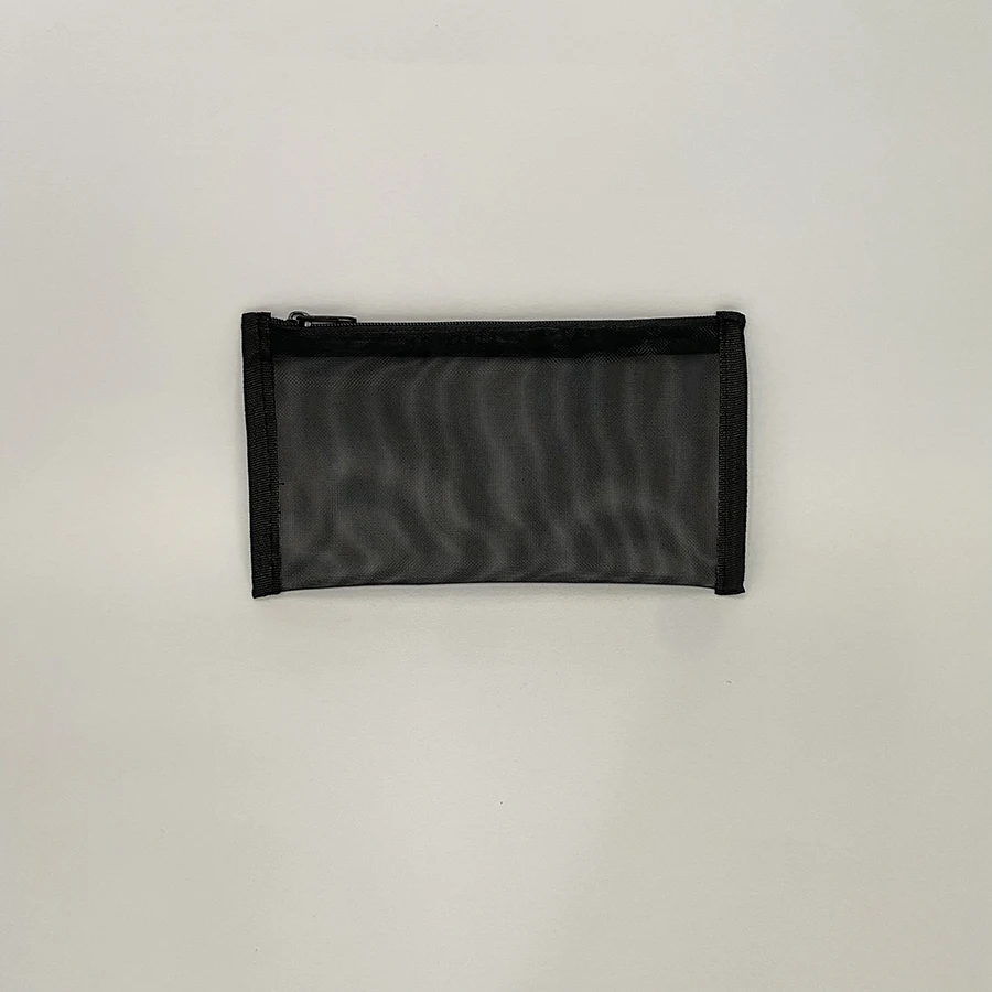 Factory Price Nylon Mesh Zipper Cosmetic Pouch Bag Portable Travel Makeup Bags School Pencil Cases Storage Bag