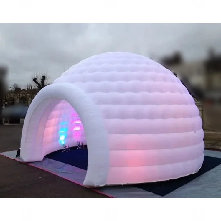 Oxford Fabric Inflatable Dome Tent Party Event White Igloo Garden Dance House LED Dome Disco Tent