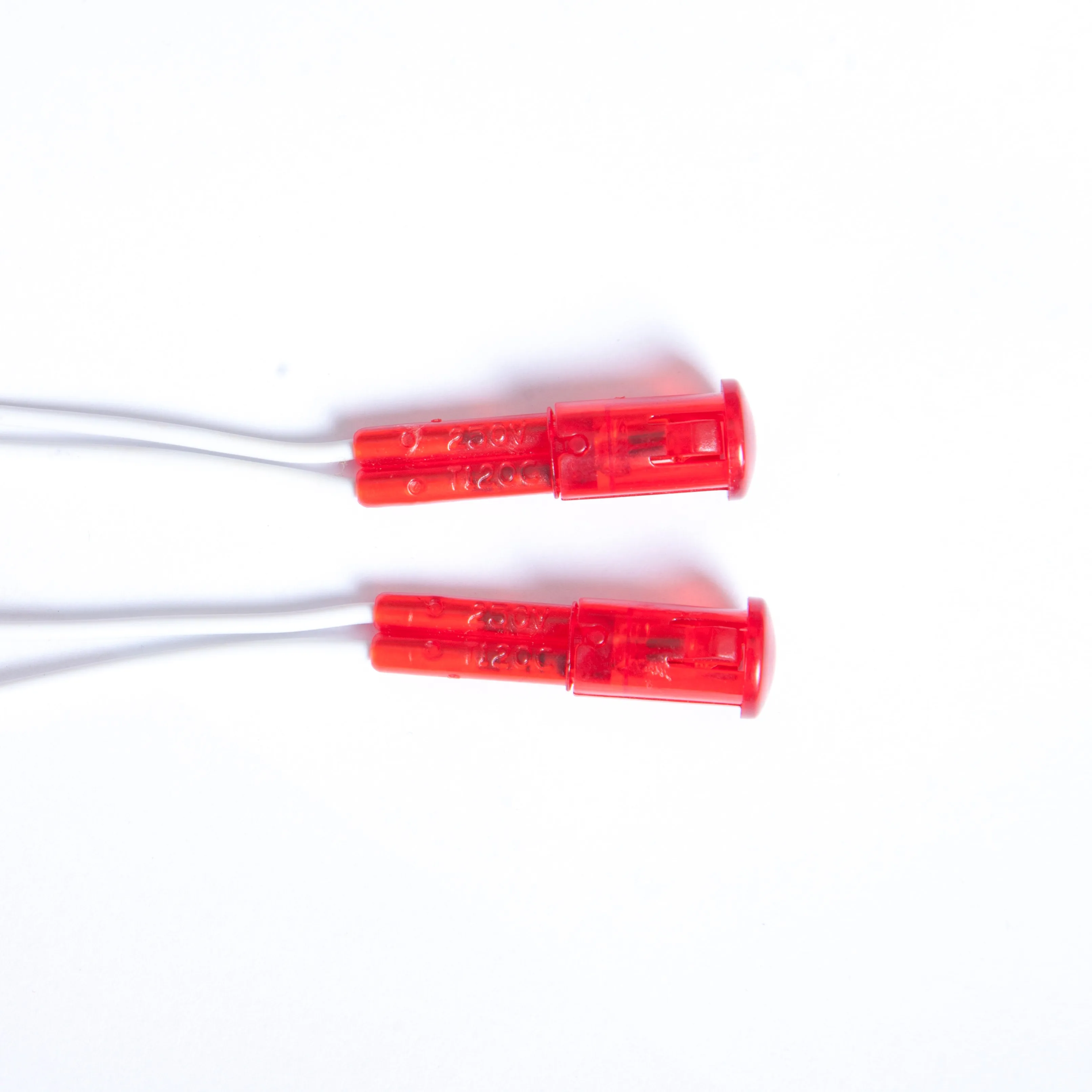 12 mm red color Crimped resistor PVC cable Neon indicator