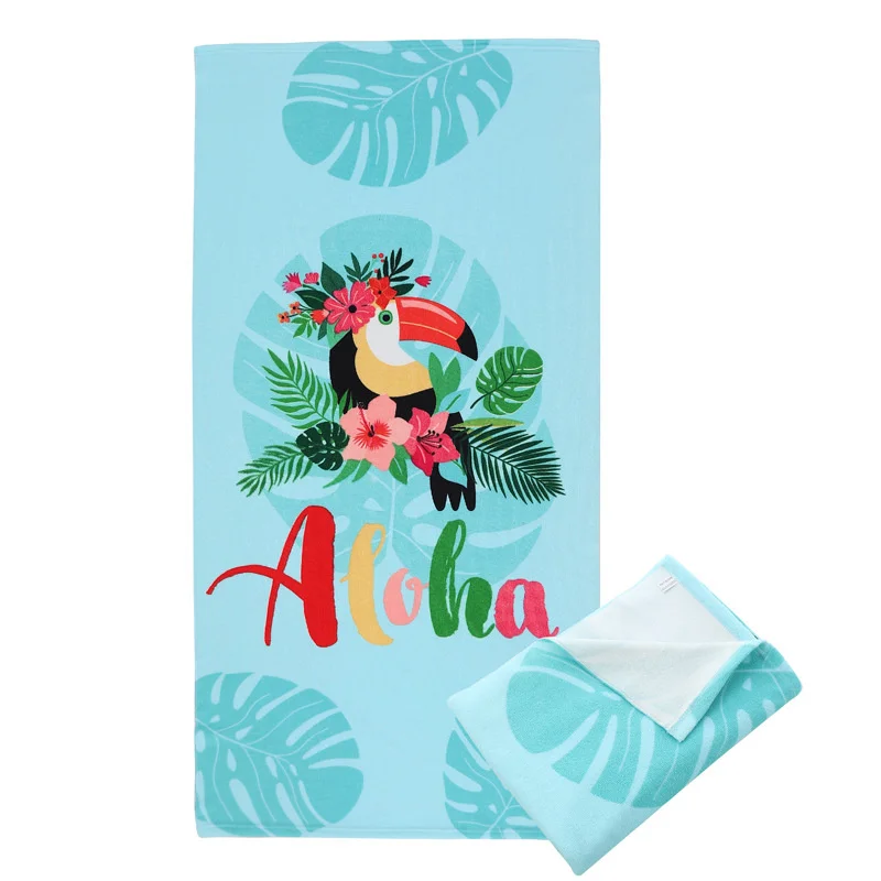 Custom Soft Microfiber Sublimated Digital Beach Towel Printed Logo Sport Bath Towel Colorful Personalized Beach Towel