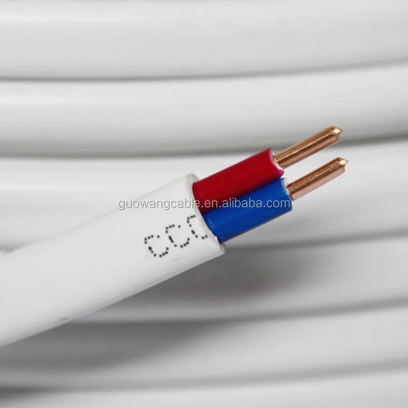 BVVB RVVB Solid or Stranded Copper Conductor PVC Insulation and Jacket Multi-core White Twin and Earth Cables 14/2 12/2AWG