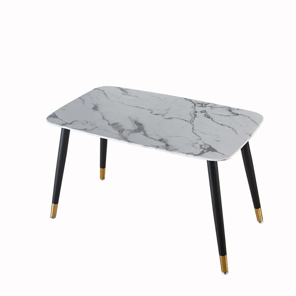 Wholesale Italian Simple Style Dining Tables And Chair Light Luxury Household Rectangle Marble Coffee Table Modern