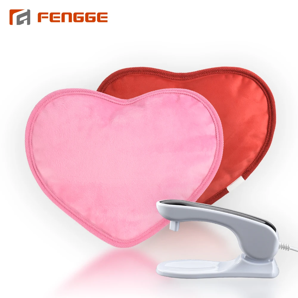 Heart Shape Rechargeable Warm Compress Bag Charging Heat Therapy Warmer Pack Electric Hot Water Bottle