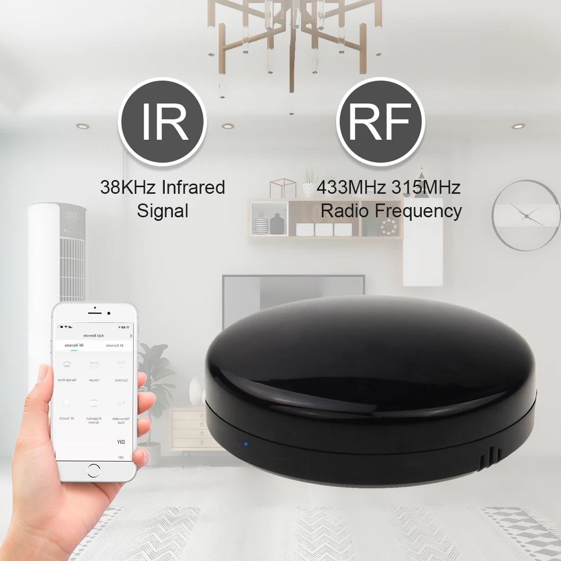 
Smart Home tuya Intelligent WIFI IR RF Universal Smart Remote Control FRANKEVER WIFI+IR+RF switch Remote Controller 