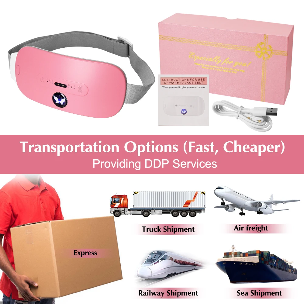 Friendly Wearable Waist Belt Body Massage Device Portable Menstrual Heating Pad