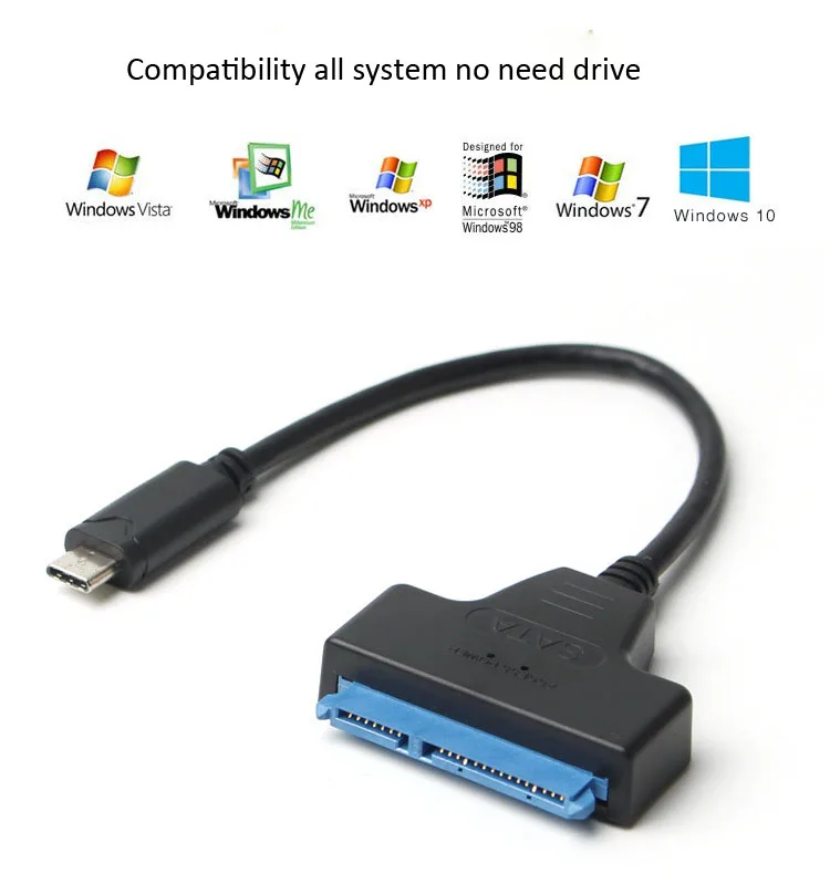 Usb Type c To SATA  2.5 Inch Hard Disk Connector SSD Adapter Cable Converter OTG