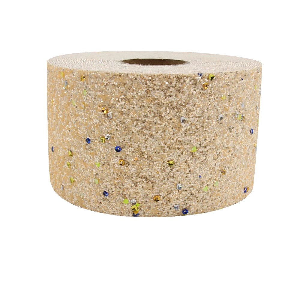 DIY Hair Bows Crafts 3' 75mm Chunky Glitter Faux Leather Ribbon For Christmas Ribbon Hair Bow