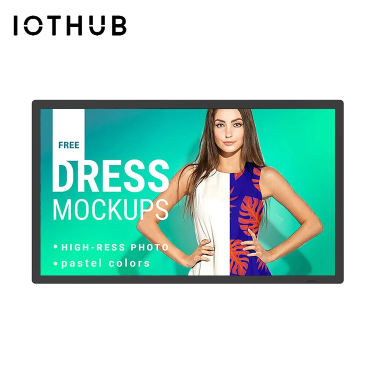 Advertising Display With Hand Sanitizer Dispenser E Paper Electronic Hd Media Player Holo Ldc Led Hat Sign 12Mm Panel Screen