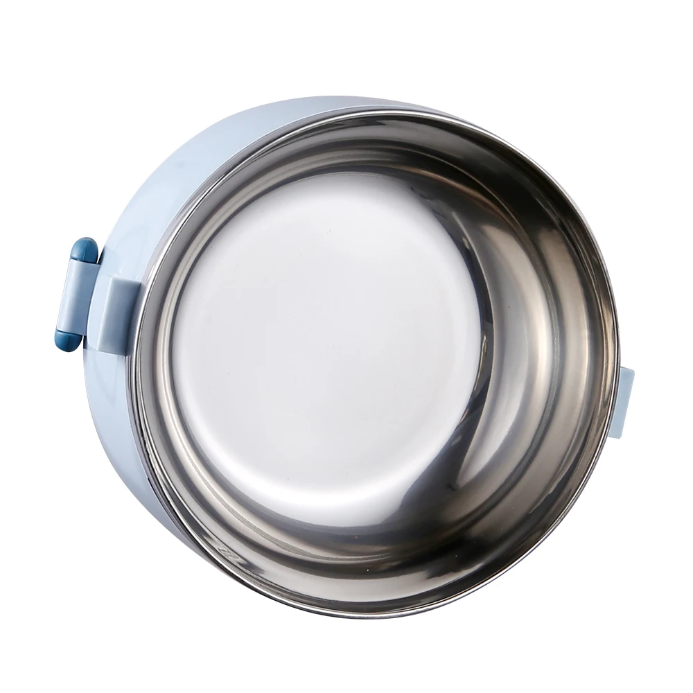 Round 3 Layers Stackable Stainless Steel Hot Lunch Box Food Storage Containers Tiffin Carrier Box