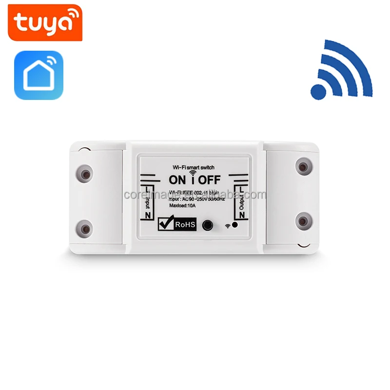 Wifi Switch Single Channel Wireless Remote Control electric for home appliances, compatible with Alexa DIY Your Home via phone
