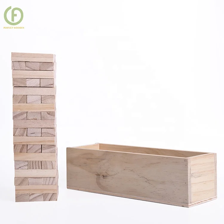 Nontraditional Wooden  tumbling tower Stacking Game