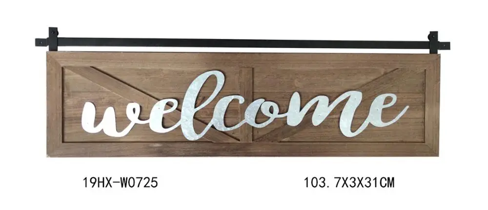 
Farmhouse barn Wood Style Rustic Reclaimed Wood Welcome Sign 