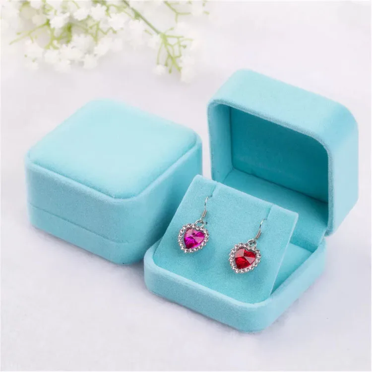 High End Jewlery Box Custom Logo Leather Ring Box Wedding Earring Bracelet Necklace Pu Leather Jewelry Box Packaging Luxury