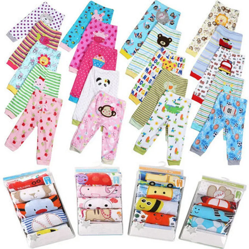 
5 pieces Cartoon cute Leggings baby PP pants 100% cotton 