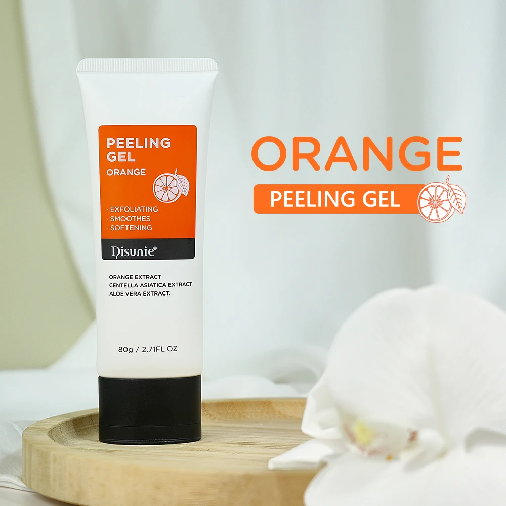 Disunie Orange Face Whitening Peeling Gel Centella Aloe Vera Exfoliating Removes Dead Skin Cells Soothing Facial Peeling Gel