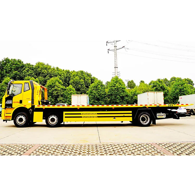 Factory Sales Faw Dongfeng 15Tons 3Axles  Flatbed Recovery Rescue Vehicle Tow Wrecker Truck
