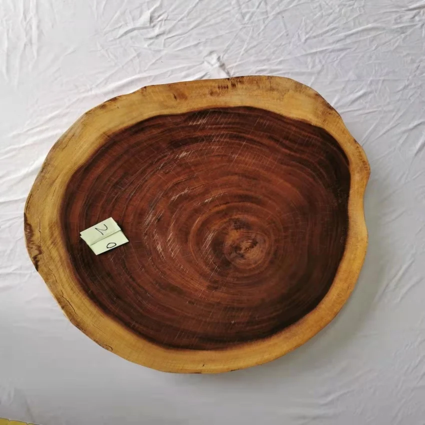 factory wholesale solid wood live edge round coffee table