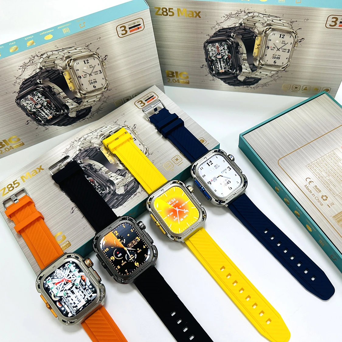 SOS GPS Tasbih Pilgrimage Alarm Clock Compass Spirit Island IP68 Waterproof Large Battery 460mah NFC Games Z85 Max Smartwatch