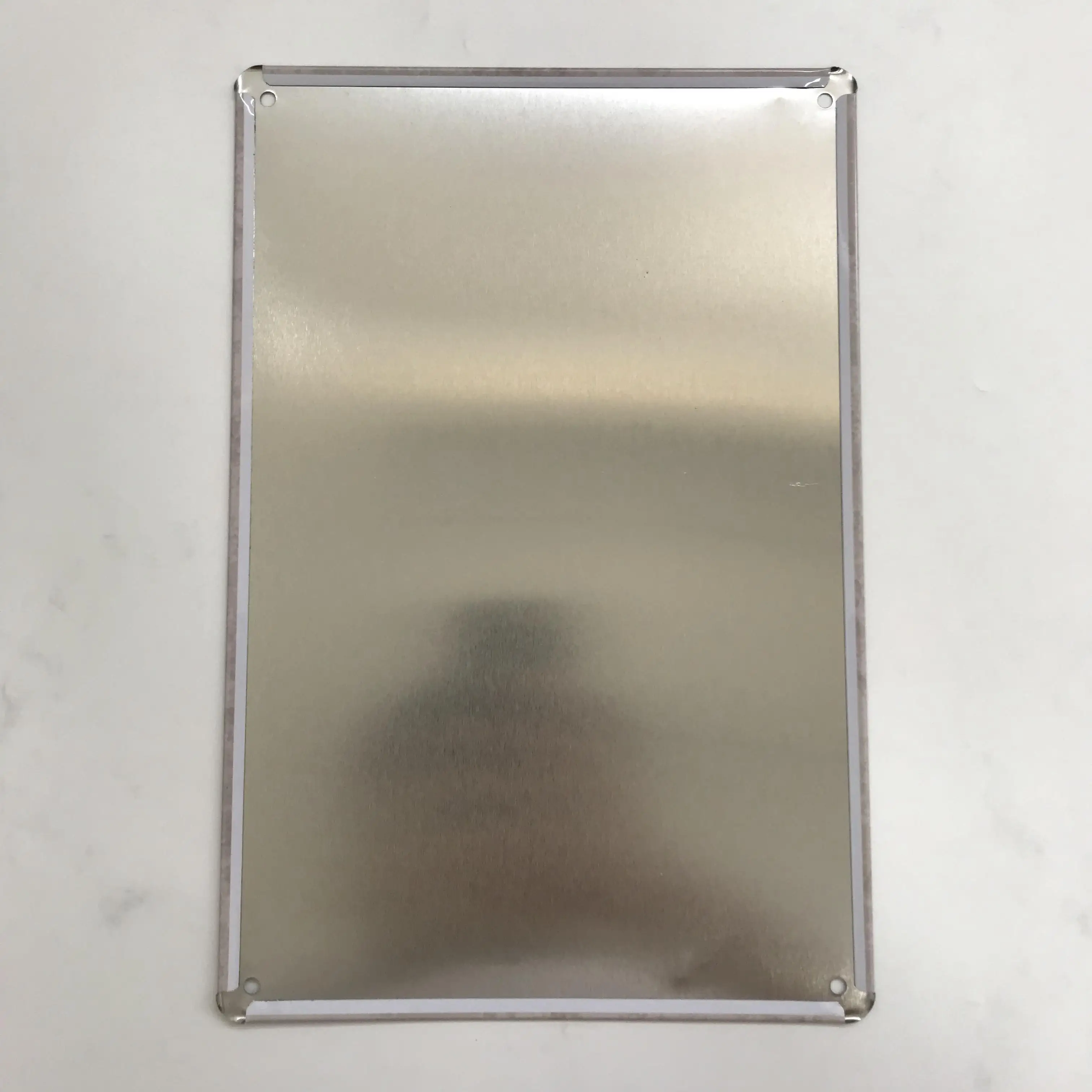 Custom-made drawing in metal plates with punched holes and rolled edge tin sign of plane,bike,car