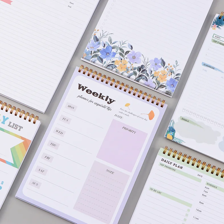 Customized Coil A5 B5 Daily Planner Notebook Time Management To-Do List Notebook
