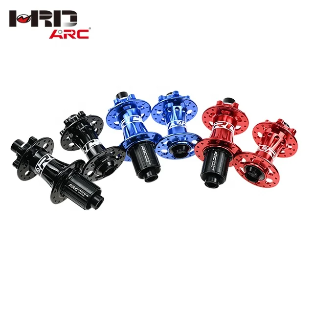 MT-007F/R 2020 ARC new factory wholesale bicycle hubs 32 holes black red blue 100/135 100/142 thru axle cnc mtb bike hub