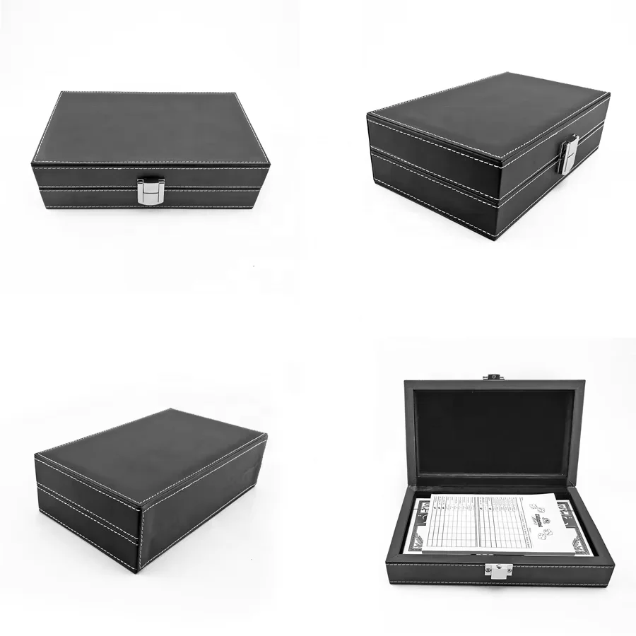 Customized Personalized  Pu Leather Poker Cards Tuck Box Playing Cards With Packaging Case