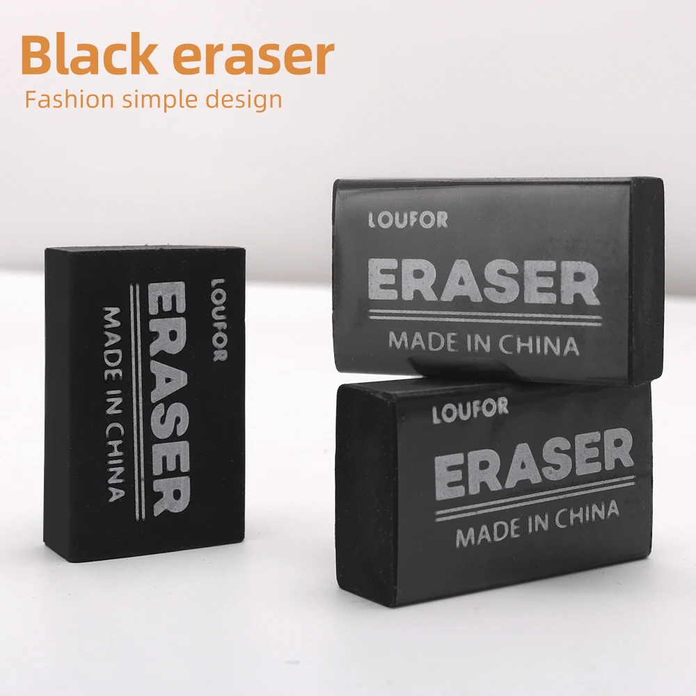 2B Cool Soft Erasers For Kids Rubber Toy Black Stationery School Office Supplies Creative Eraser