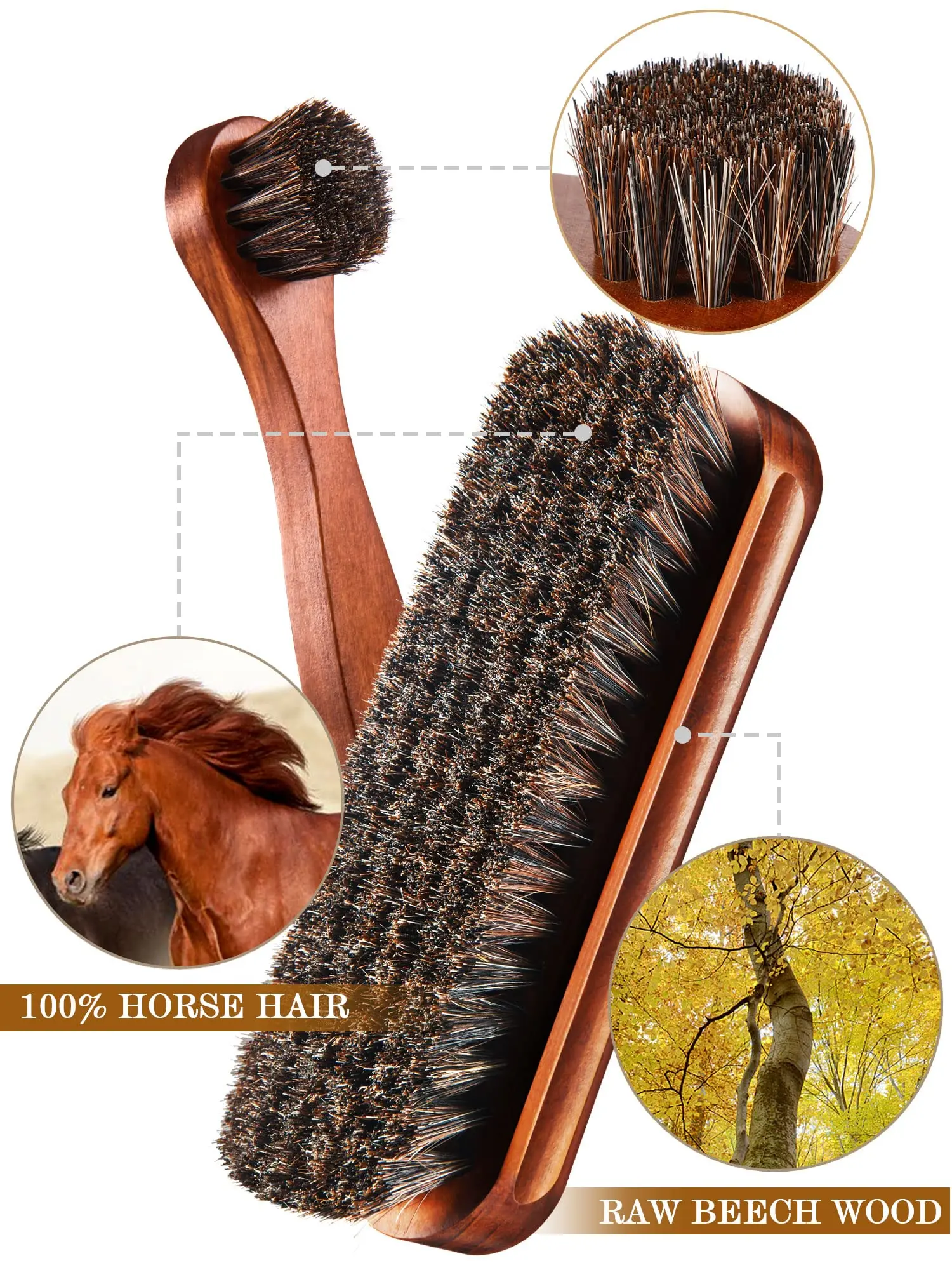 high quality easy to wash cleaner soft car washing brush horse hair interior brush for car detailing brush cleaning