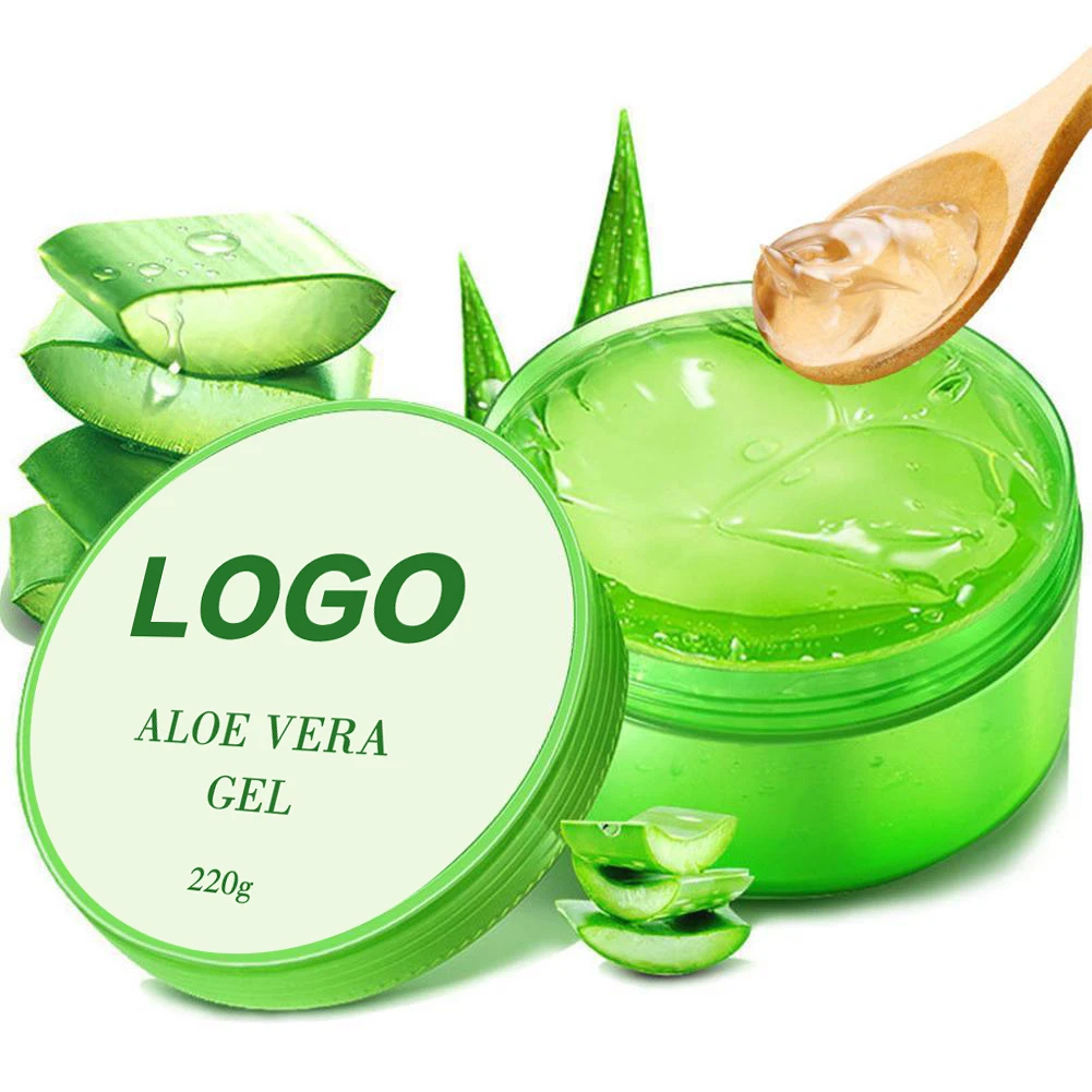 Увлажняющий Успокаивающий 100% натуральный органический гель алоэ вера с фирменным логотипом Aloevera в Корейском стиле