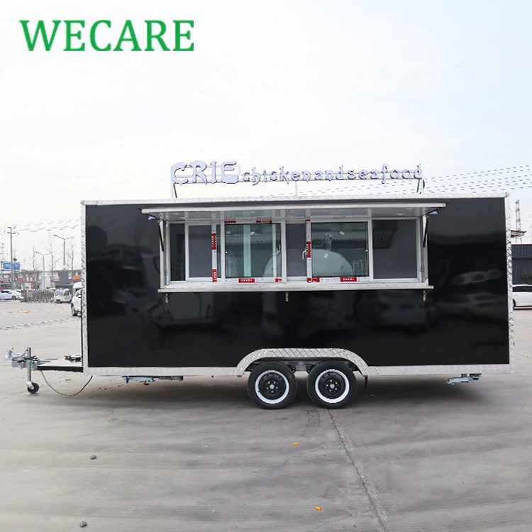 WECARE carritos de comida fast food track mobile bbq smoker concession food trailer Food Truck Van with Full Kitchen Equipment