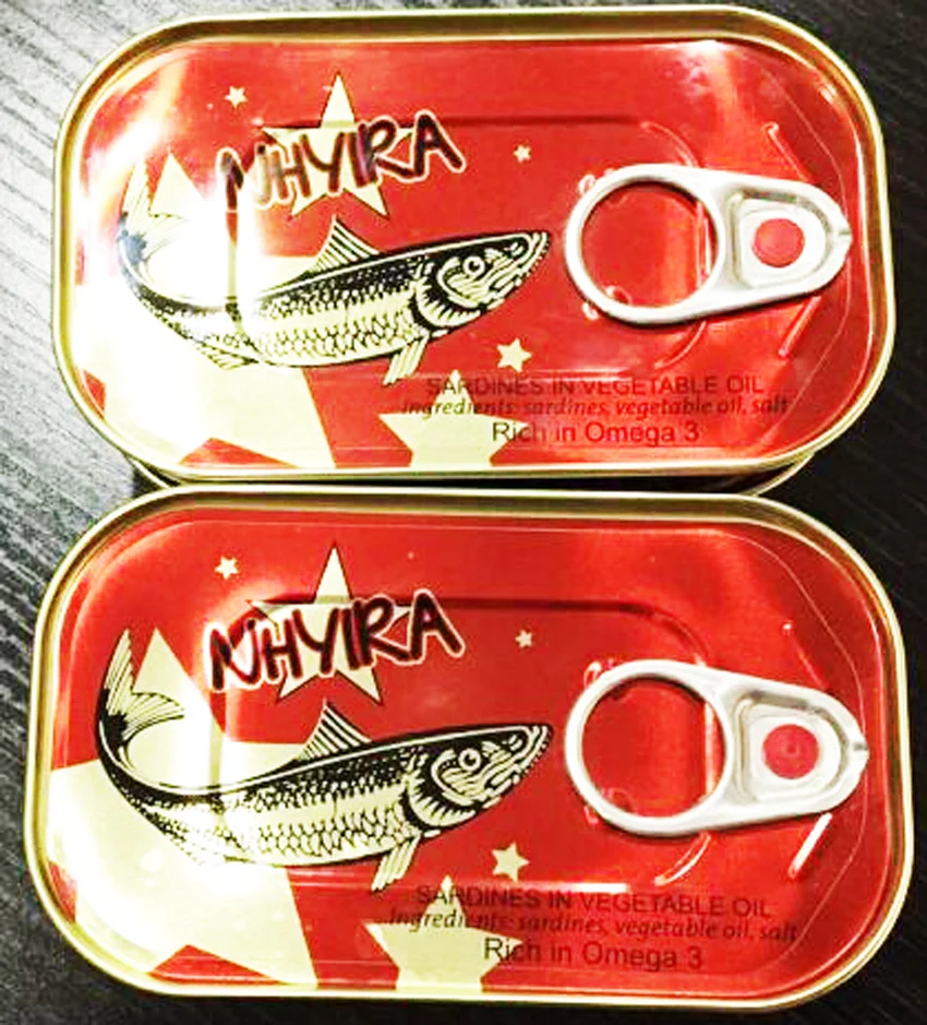 125g Canned Sardine fish in 100% oil club cans good quality from China factory canned fish seafood
