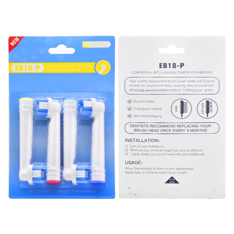 DuPont Soft Bristle Oral Compatible  EB18-P 4pcs Replaceable Toothbrush Head