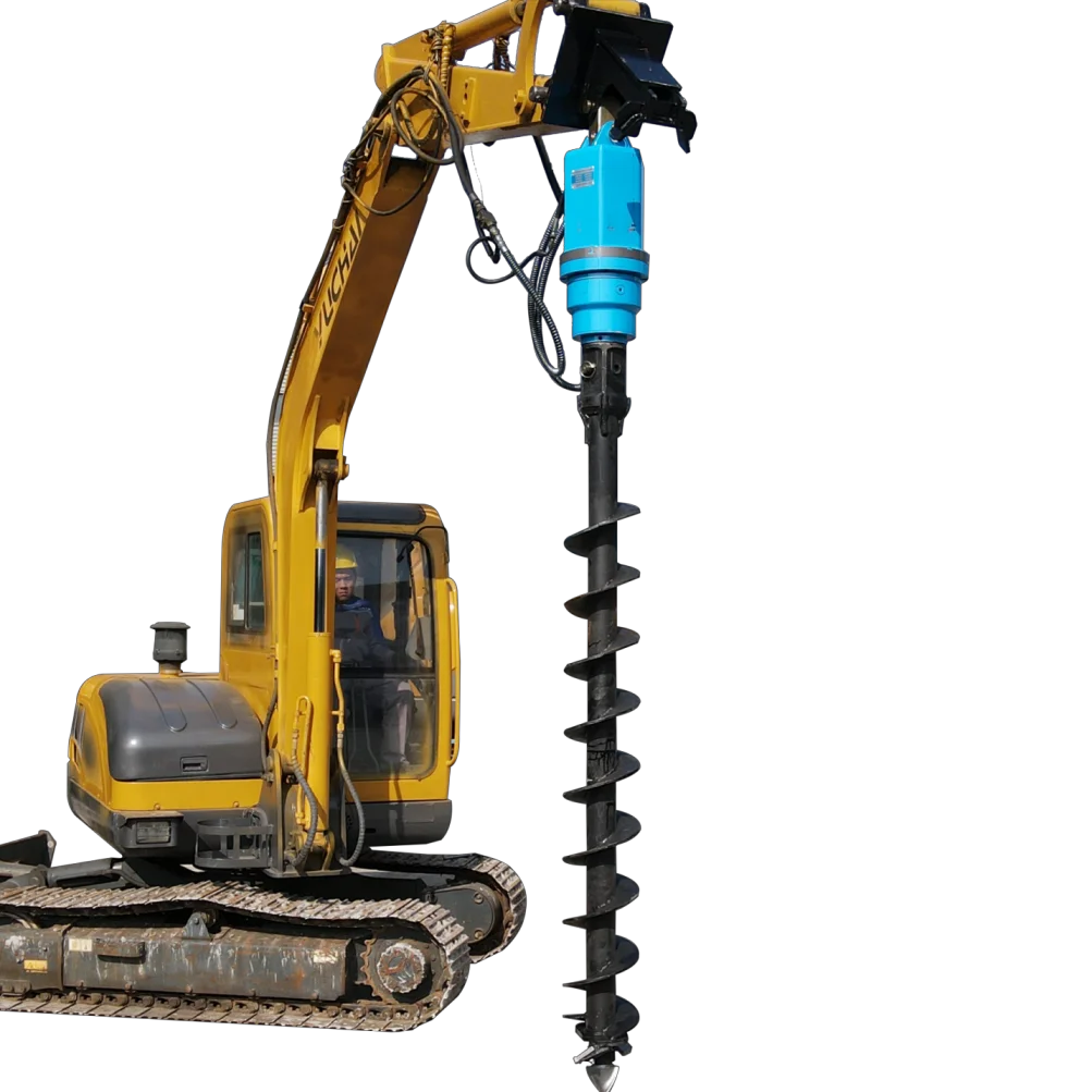 YA10000 Top-level Hard material High efficiency Spiral Foundation pile driving Auger for Digger attachments