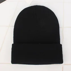 customizable logo stretch Winter Wool Blends Soft Warm Knitted Cap Men Women SkullCap Hats Gorro Ski Caps 24 Colors Beanies