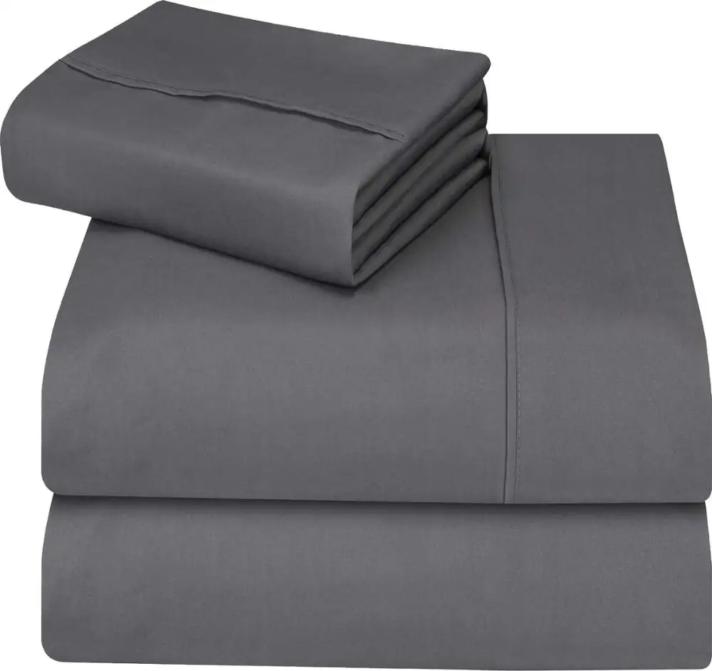 Dark color 100% polyester weave soild dyed brushed fabric  90gsm microfiber sheet set fabric for bed sheets home textile
