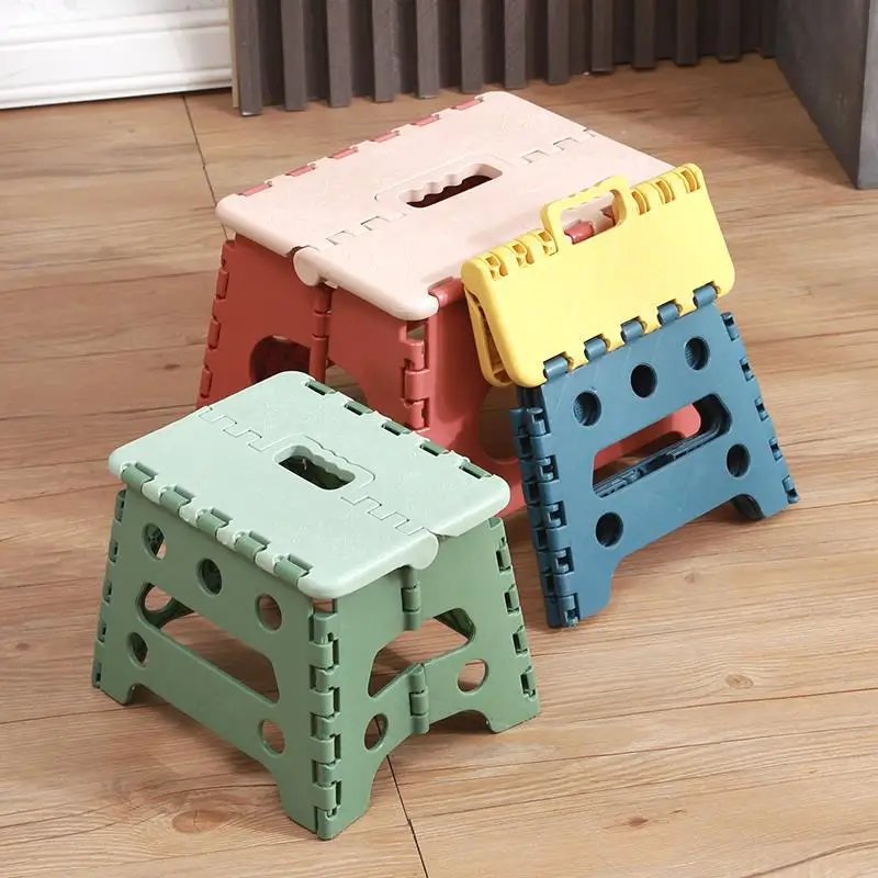 Plastic Folding Small Chair Portable Thickened Household Space-saving Outdoor Chair Lightweight