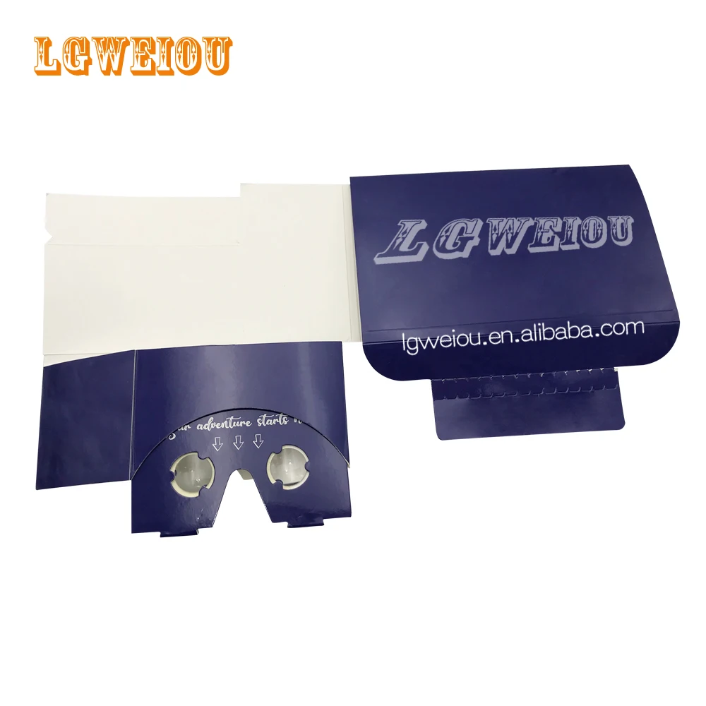 
Newest portable custom cardboard 3d vr glasses with envelope packing OEM diy design 
