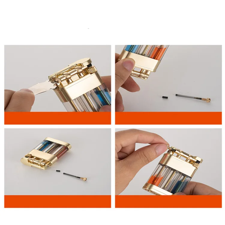 New transparent oil silos vintage kerosene lighter retro Grinding wheel gift lighter