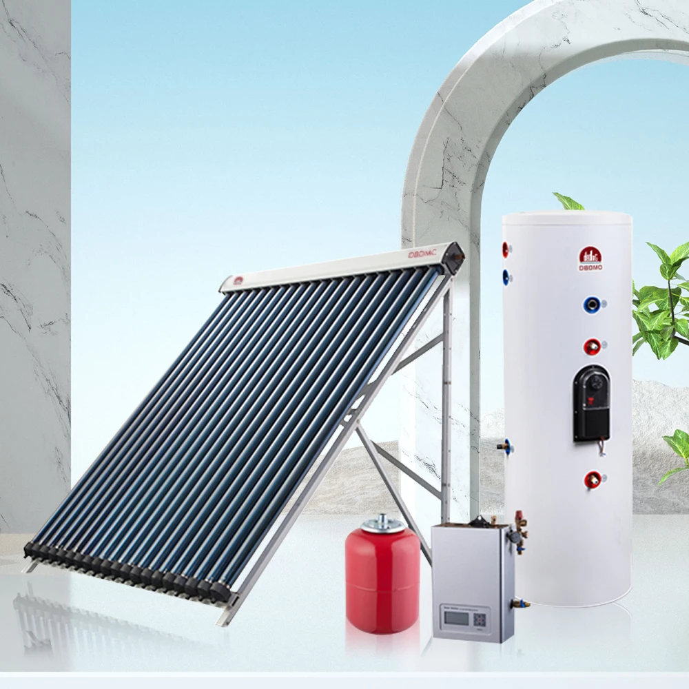 Vacuum tube heat pipe solar collector with inlet and outlet in the bottom of manifold