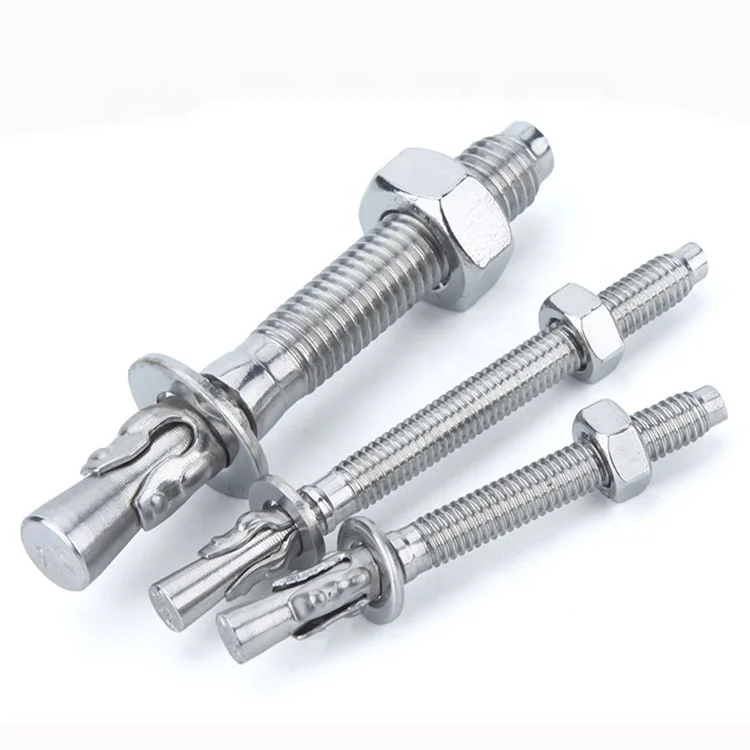 Hardware Fasteners Stainless Steel Wedge Anchor Expansion Bolts Through Bolt