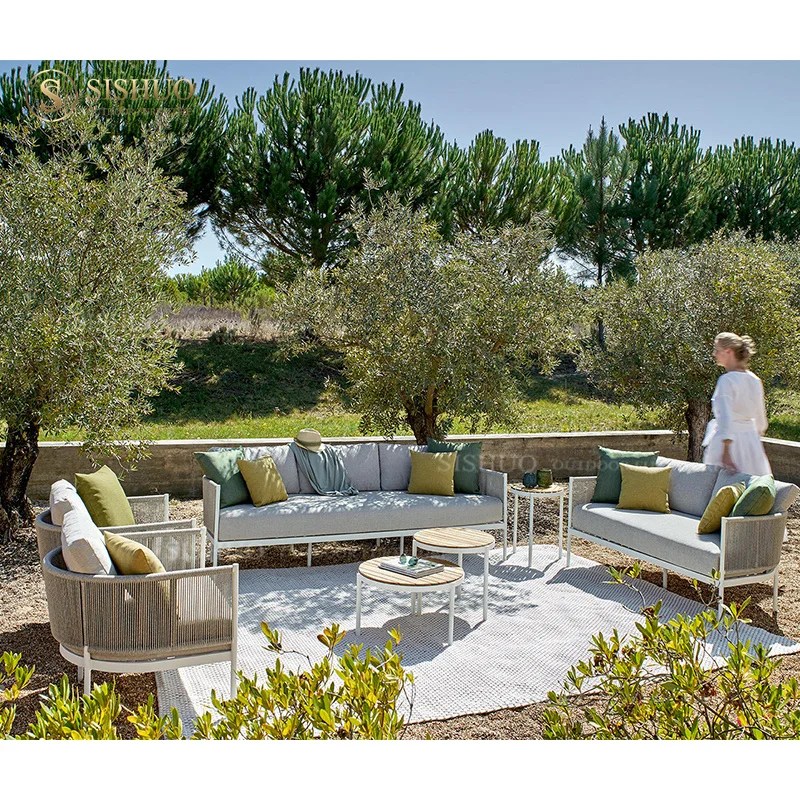 Unique Design Modern Waterproof Outdoor Garden Patio Furniture Aluminum Frame Garden Sets