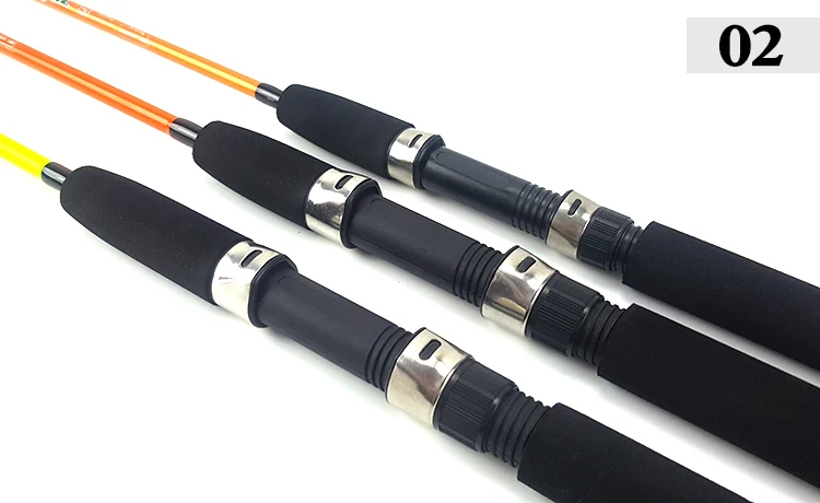 Glass fiber rotary two section fishing rod
