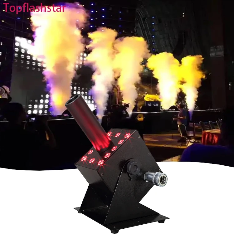 DMX CO2 Jet Machine With 12PCS RGB 3in1 Leds Spray Smoke Machine For Night Club Stage Performance