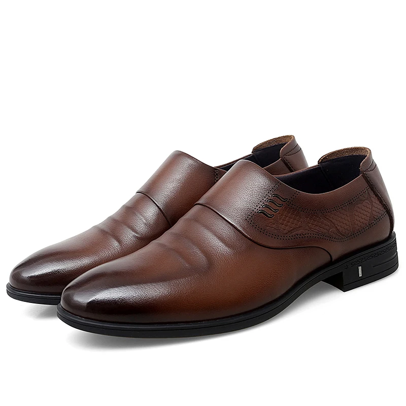 Exquisite Workmanship Mens Dress Shoes Oxford Genuine Leather with Delicate Stitches Men Black Lace Custom