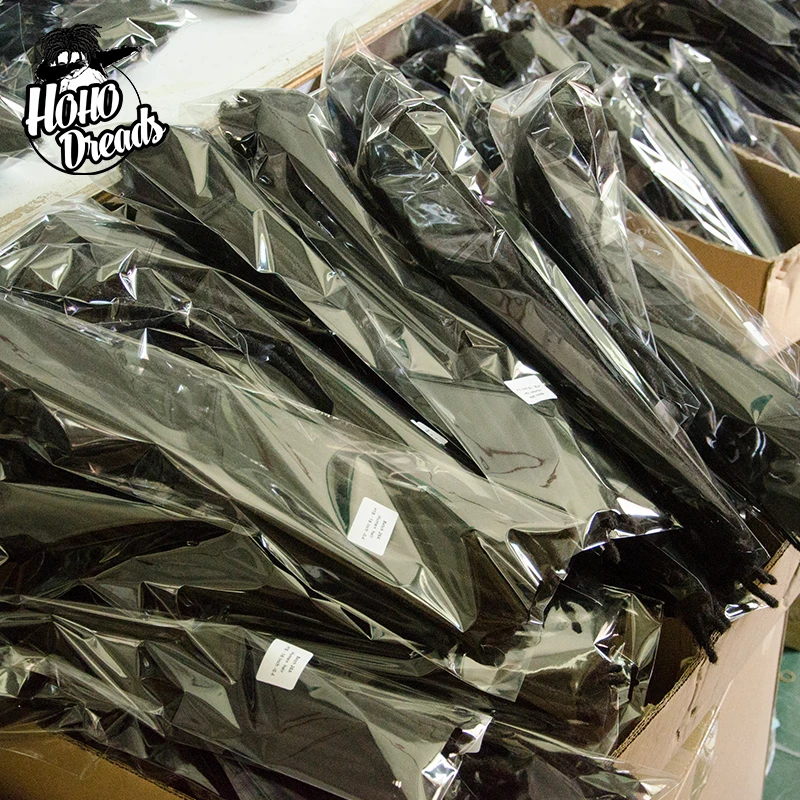 HohoDreads Wholesale 100% Afro Kinky Curly Human Hair Naturel Crochet Dreadlock Extensions, Loc Extensions Dread Locks Extension