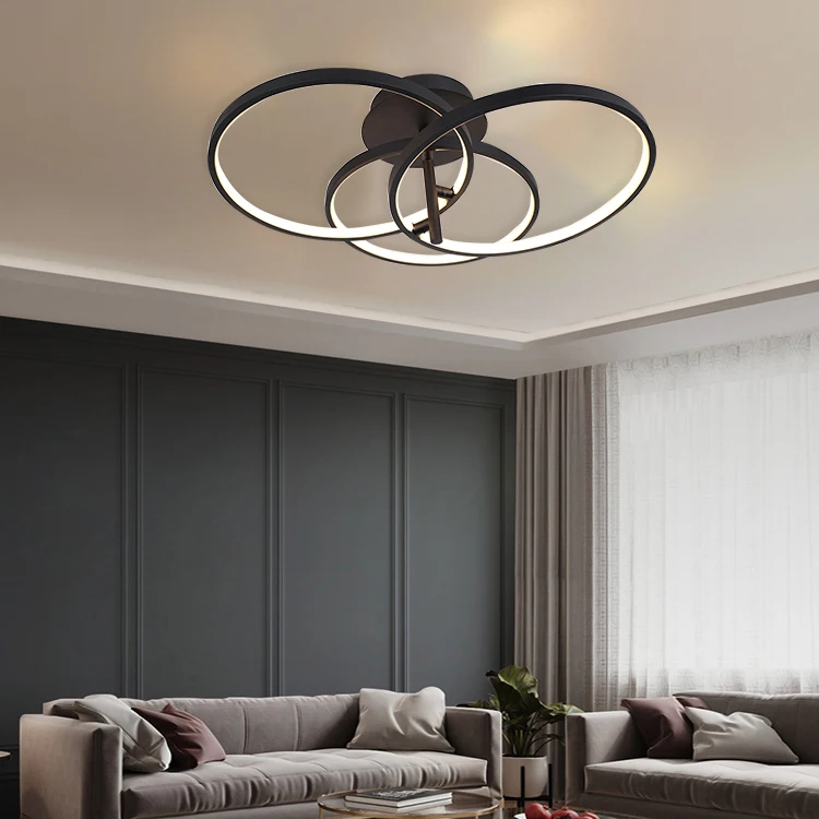 Low Freight Creative Style Living Room Hanging Black Free Diy Modern Designer Led Chandelier