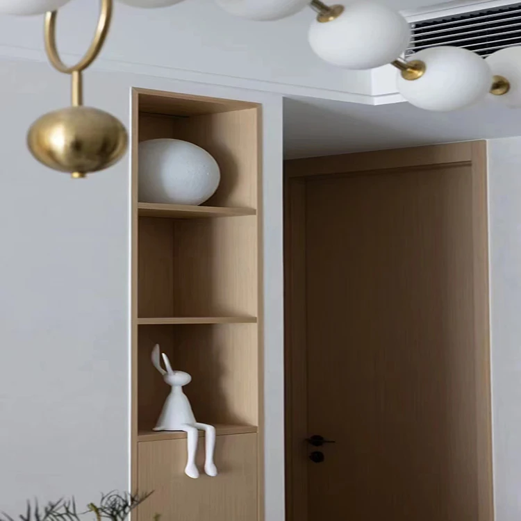Customized Design Home Office Furniture Antique Background Wall Book Rack for Interior Decoration